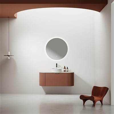 Kabinet Bilik Mandi Bulat Dengan Cermin